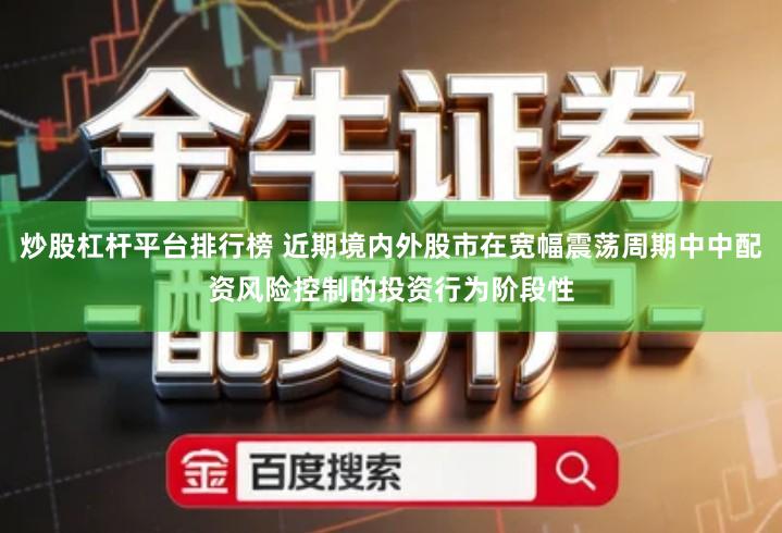 炒股杠杆平台排行榜 近期境内外股市在宽幅震荡周期中中配资风险控制的投资行为阶段性